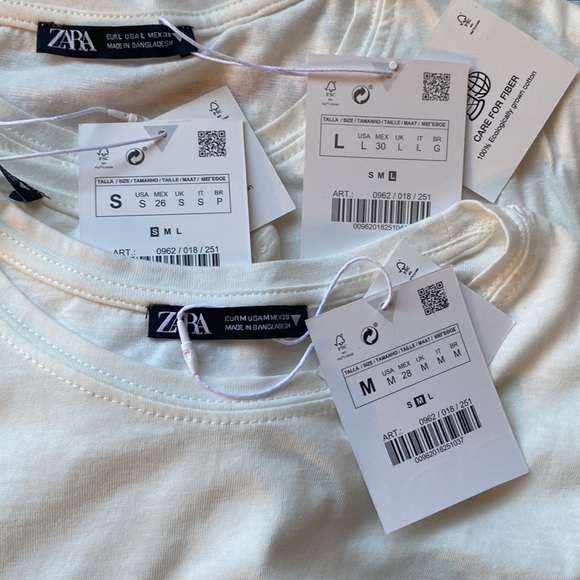 Zara Solid Short Sleeve Crewneck T Shirt - Picture 4 of 4